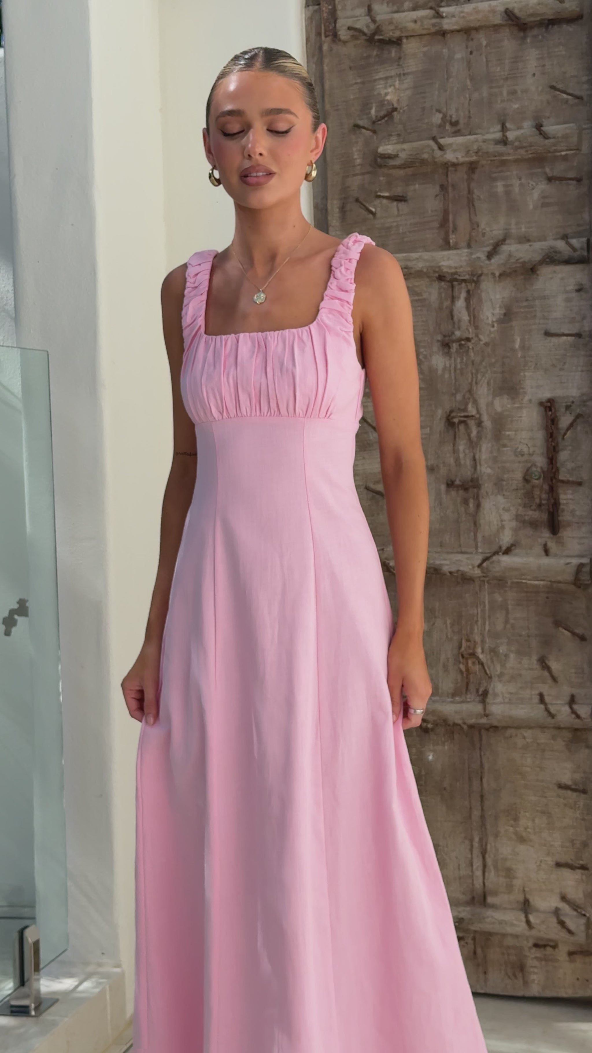 Adley Maxi Dress - Pink - Billy J