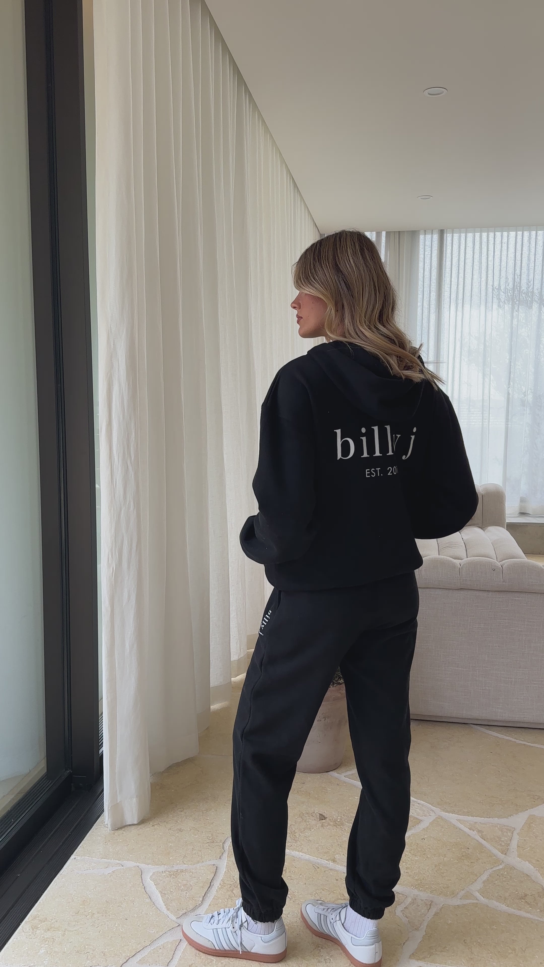 Load video: Billy J Trackie Pants - Black - Billy J