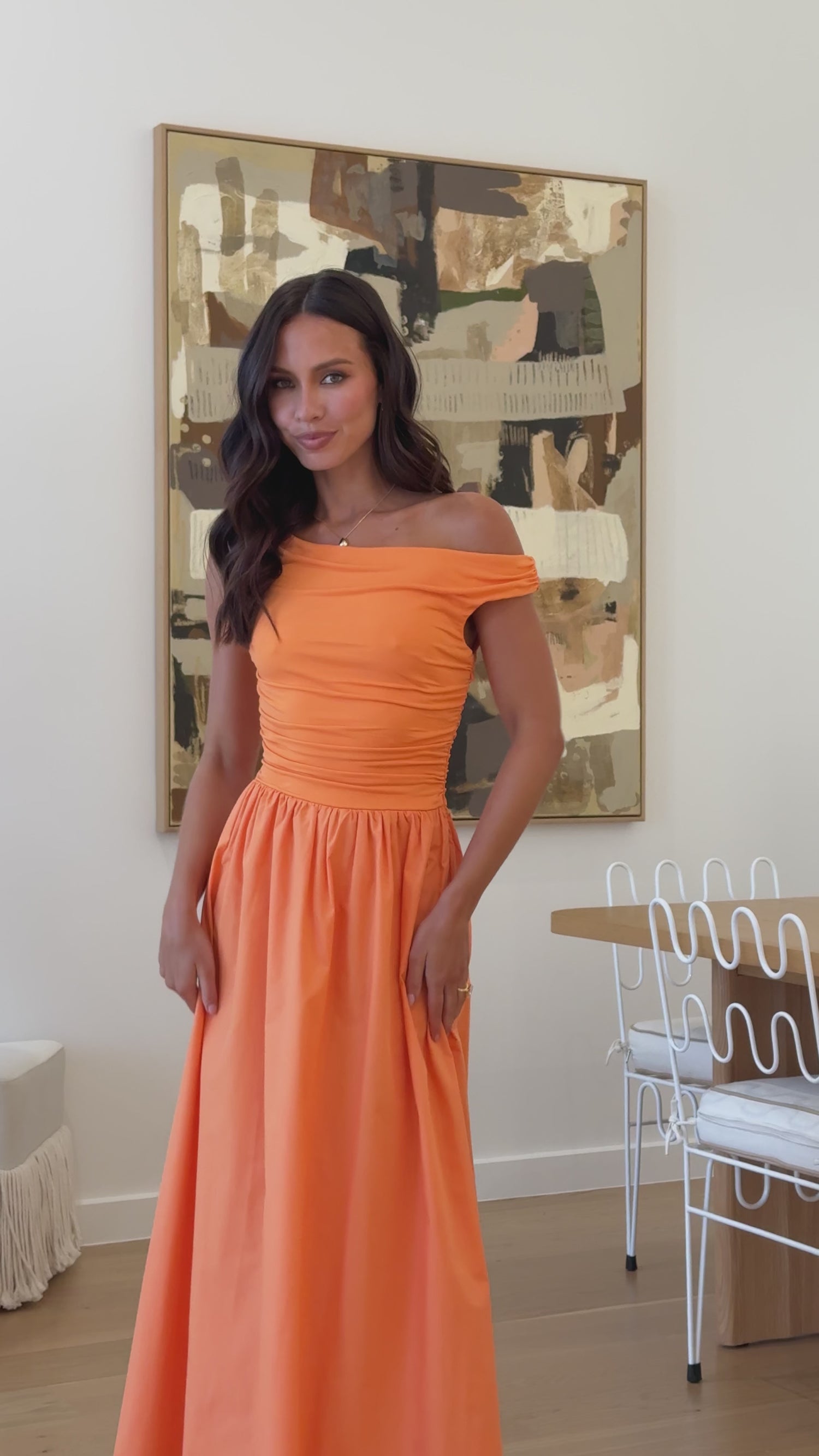 Immy Midi Dress - Melon - Billy J