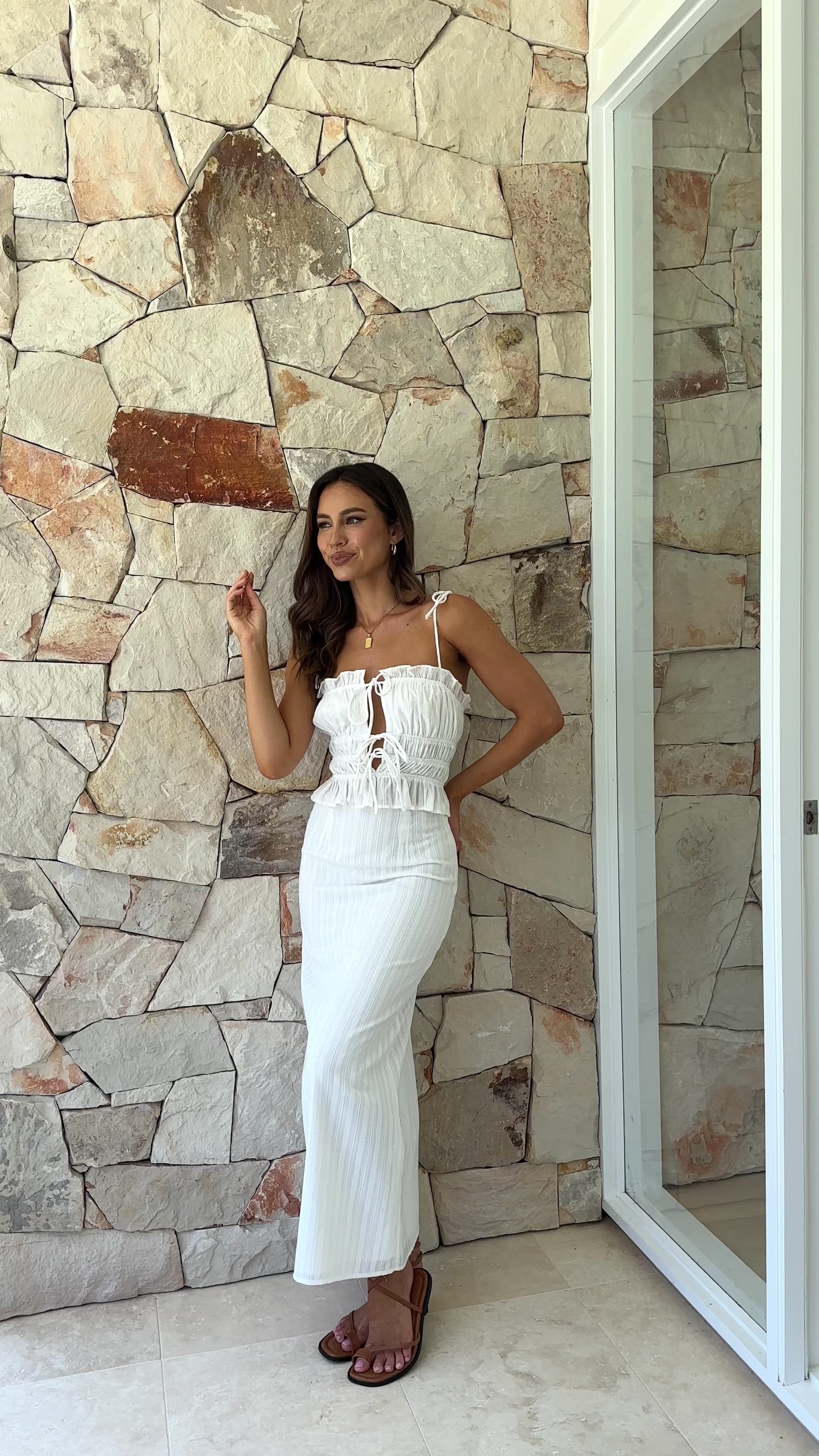 Francesca Maxi Skirt - White