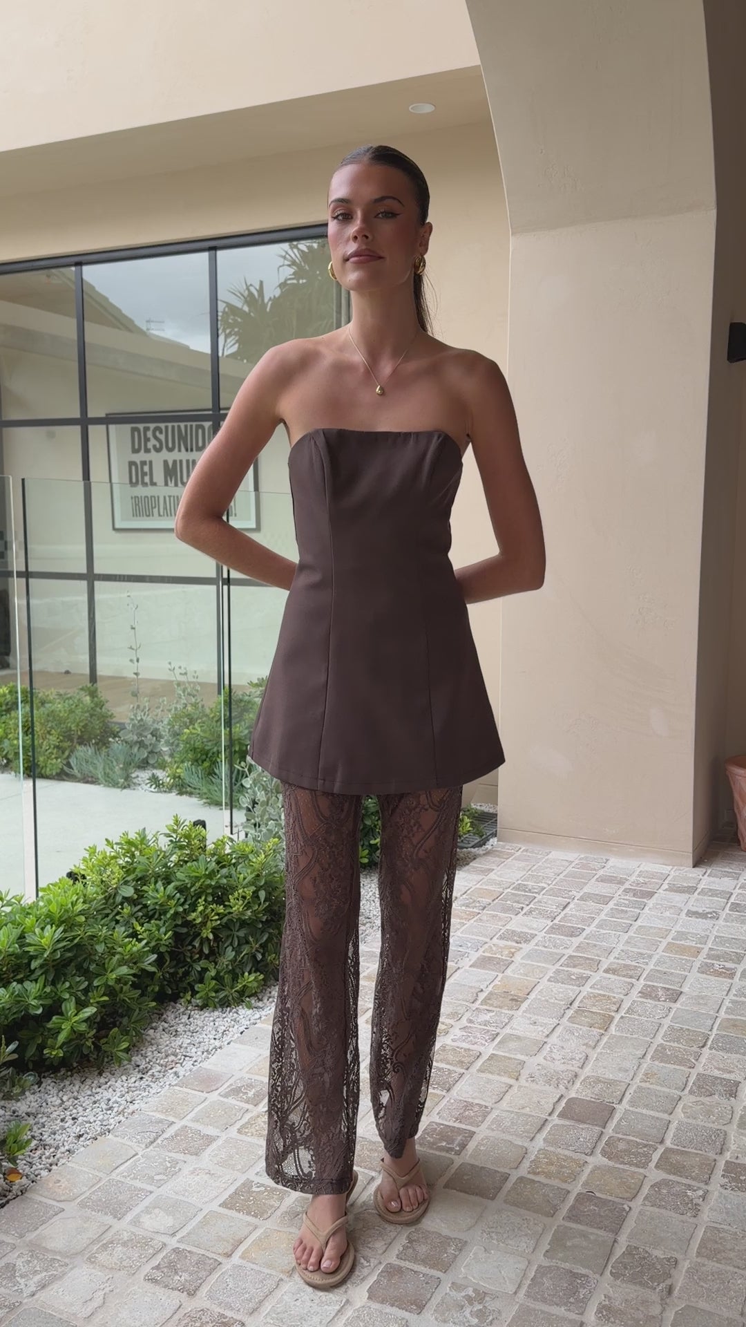 Ada Lace Pants - Chocolate - Billy J