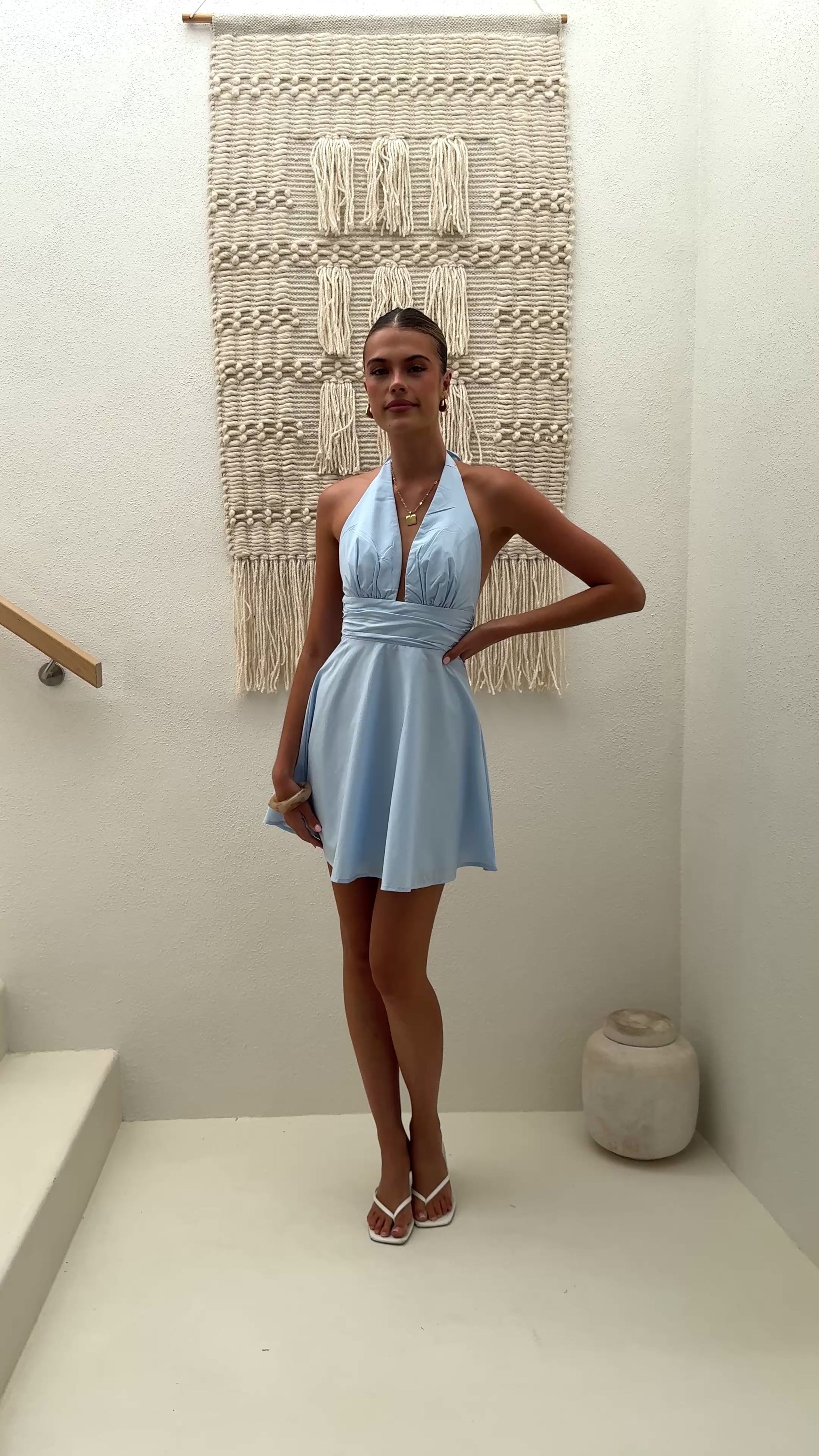 Anara Mini Dress - Blue - Billy J