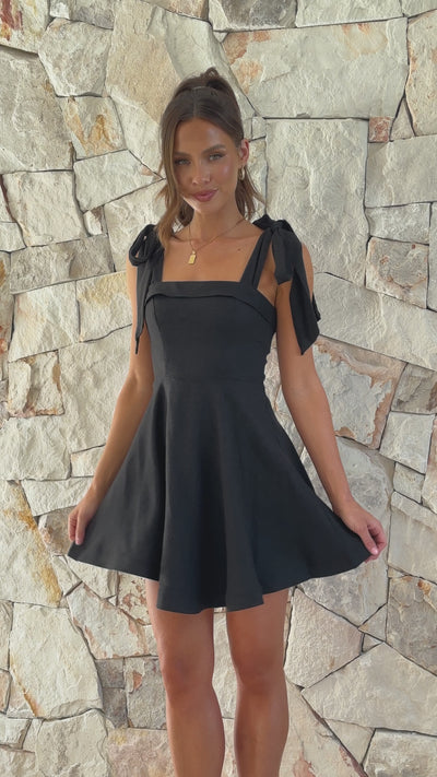Load and play video in Gallery viewer, Balta Mini Dress - Black
