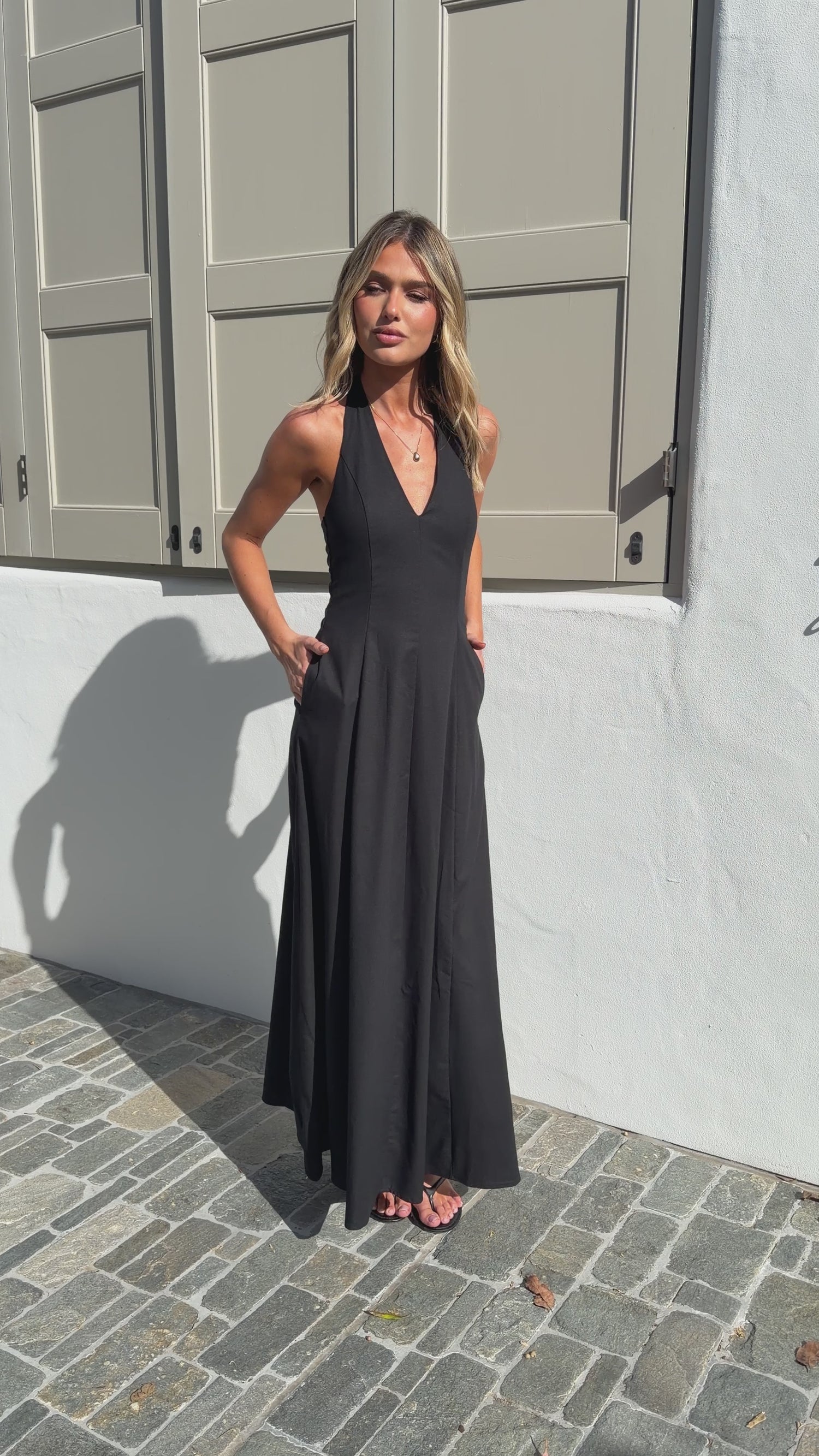 Ariella Maxi Dress - Black - Billy J