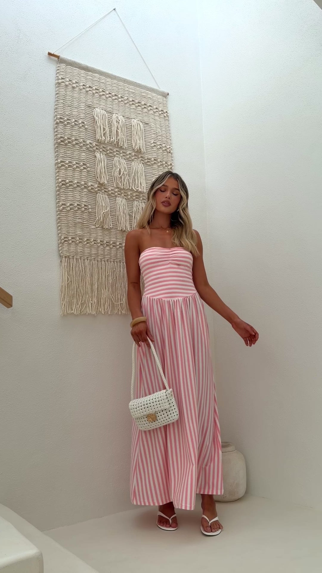Tarika Maxi Dress - Pink Stripe - Billy J
