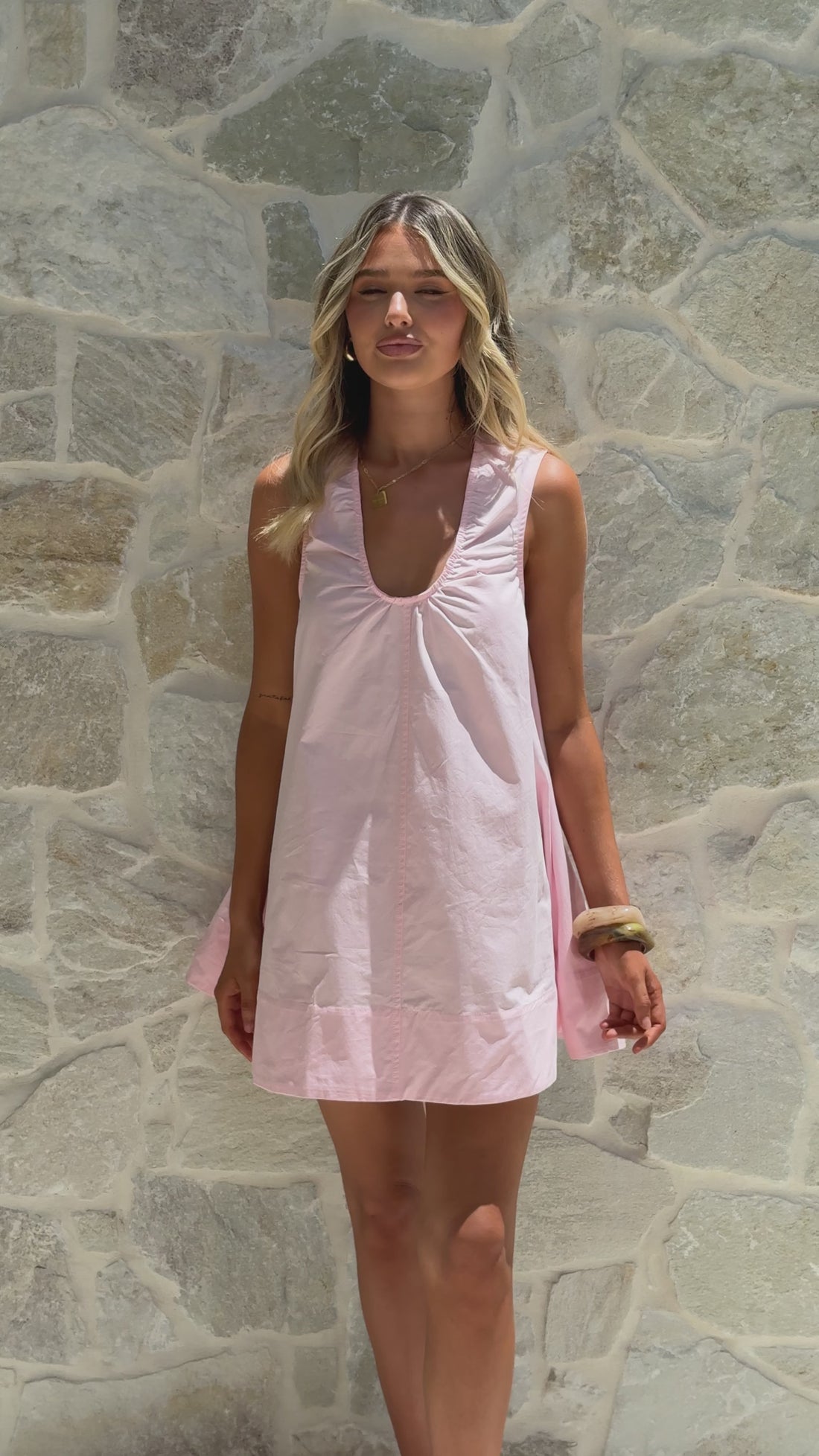 Vika Mini Dress - Pink - Billy J