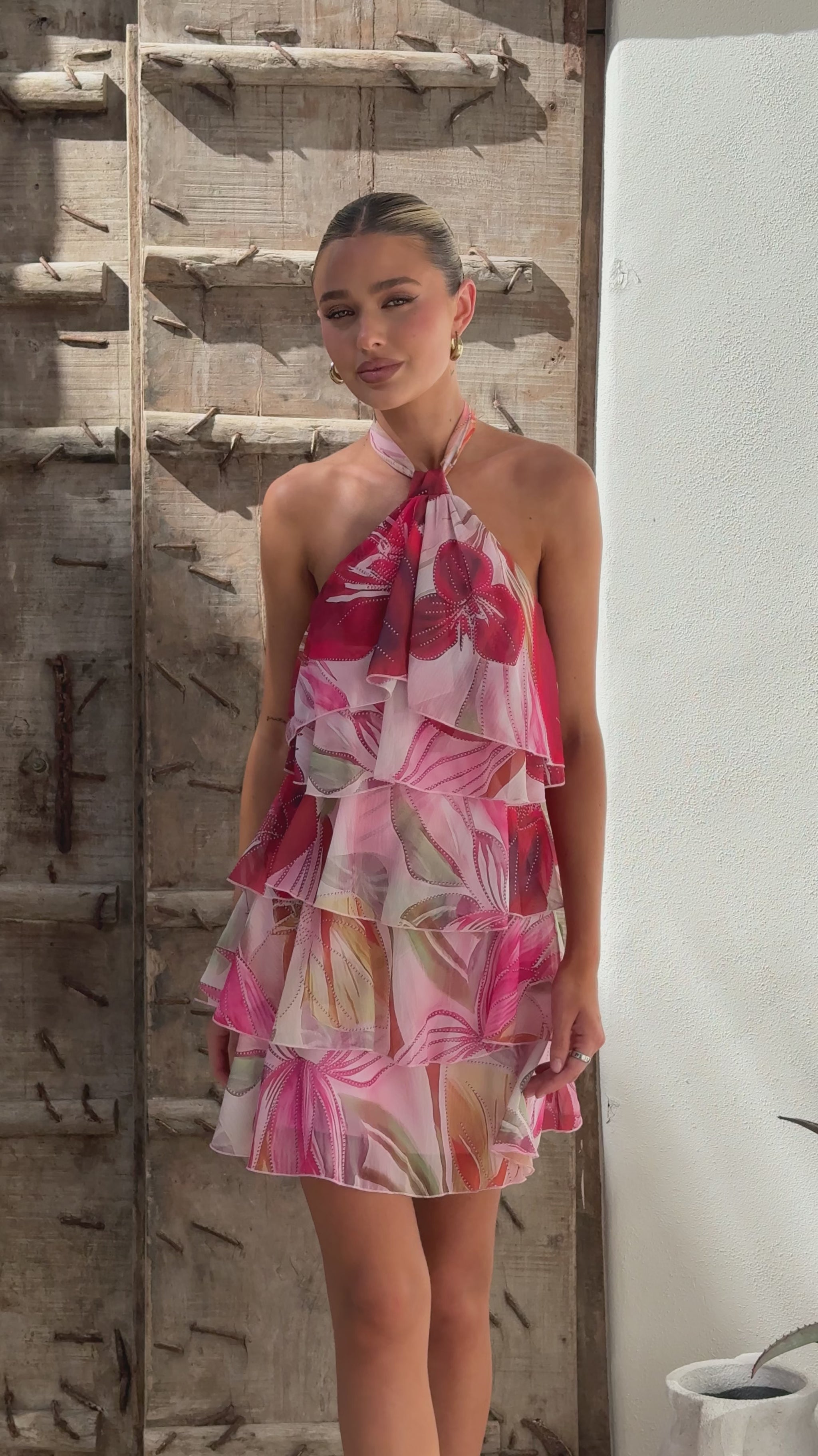 Gabby Mini Dress - Fuchsia Floral - Billy J