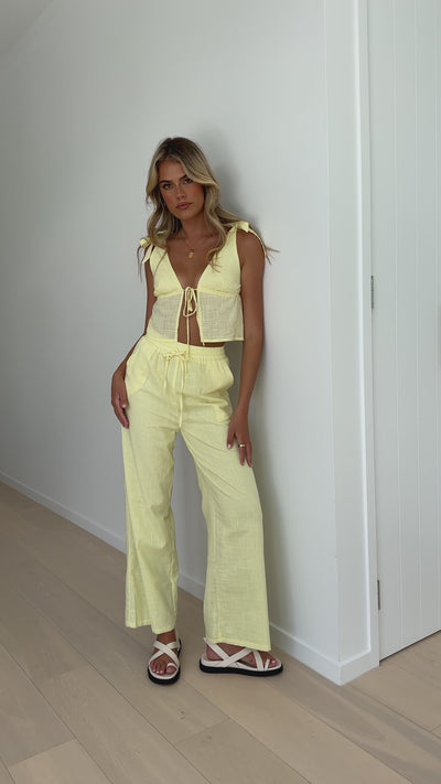 Load and play video in Gallery viewer, Lalita Pants - Yellow
