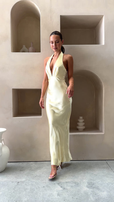 Load and play video in Gallery viewer, Chloe Maxi Dress - Yellow
