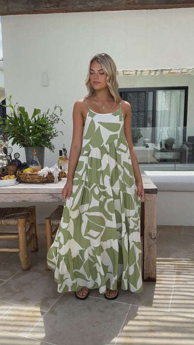 Load and play video in Gallery viewer, Bandit Maxi Dress - Sage Print

