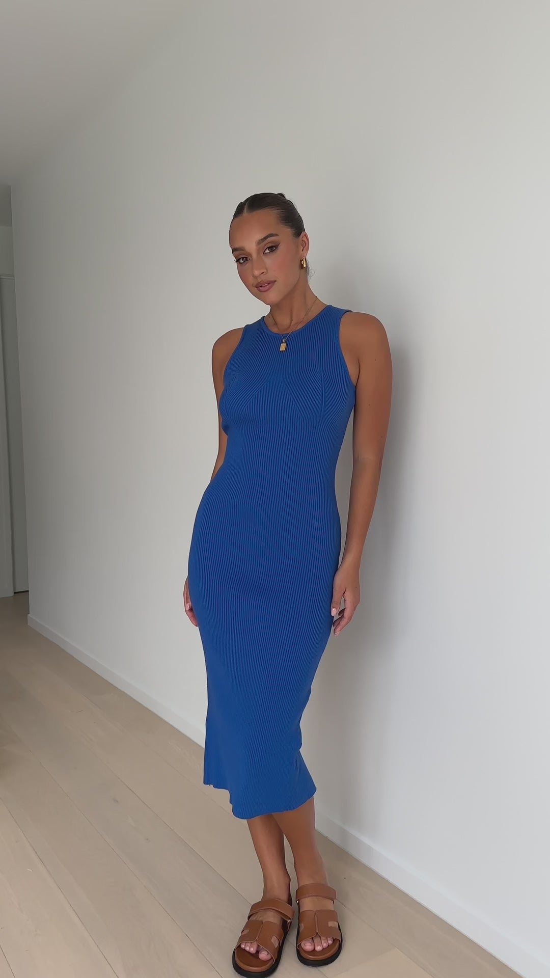 Fiona Knit Dress - Blue
