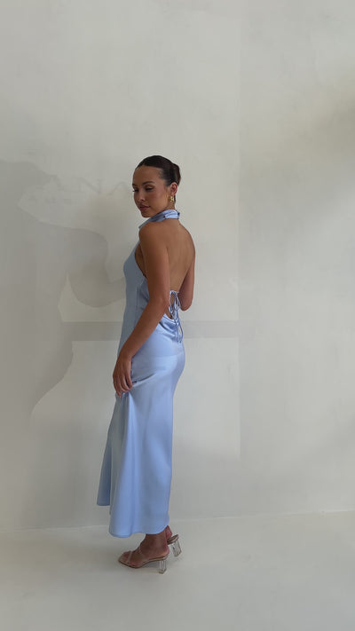 Load and play video in Gallery viewer, Rina Maxi Dress - Blue
