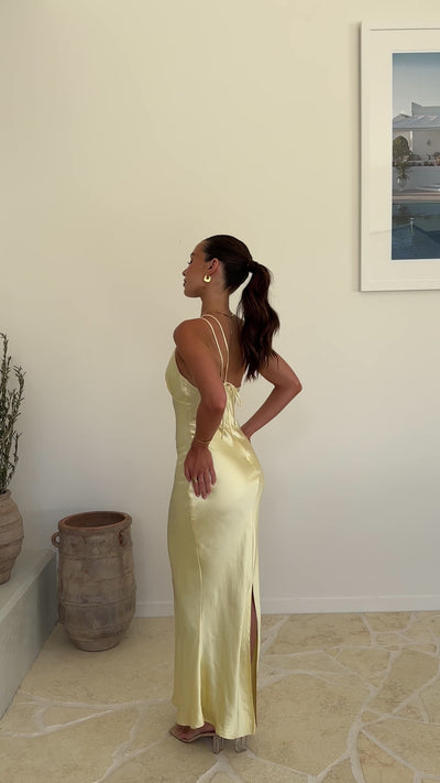 Load and play video in Gallery viewer, Hailey Maxi Dress - Yellow
