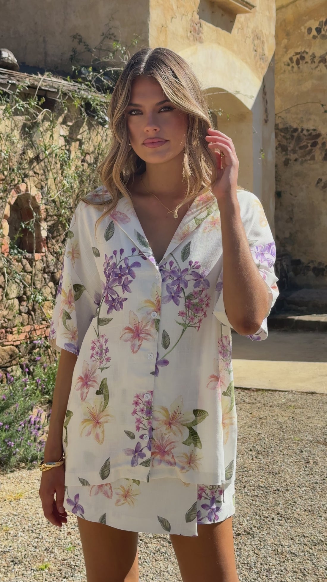 Abilene Button Up Shirt - Botanical Bloom - Billy J