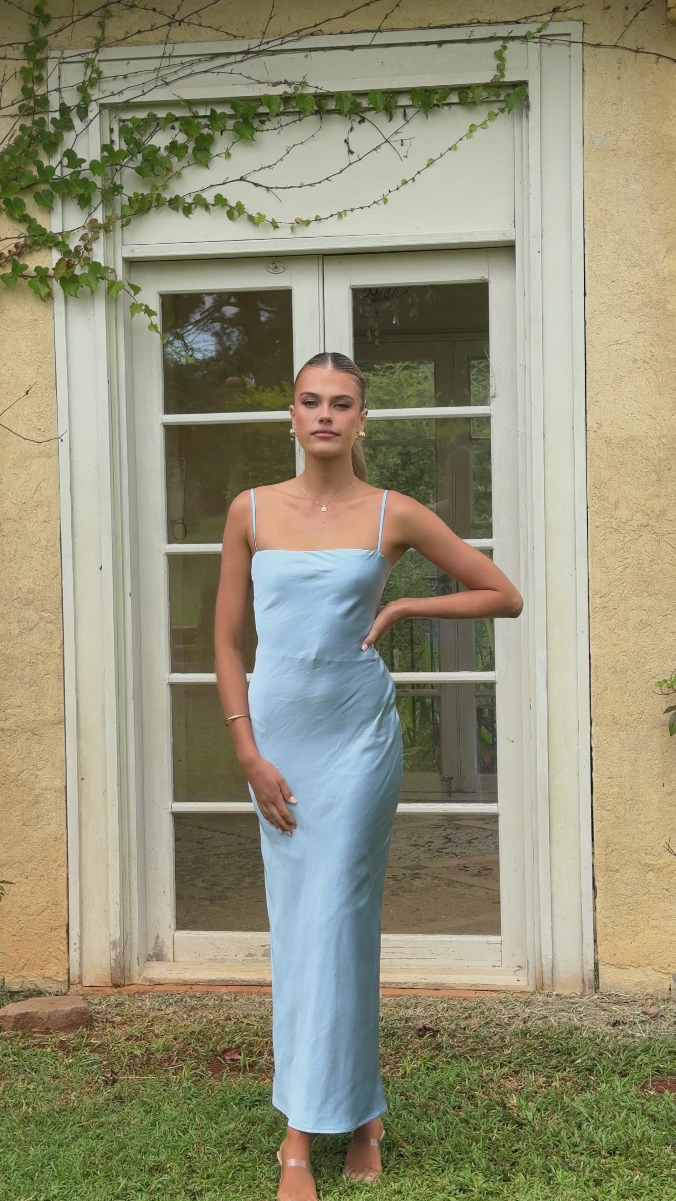 Load video: Keira Maxi Dress - Baby Blue - Billy J