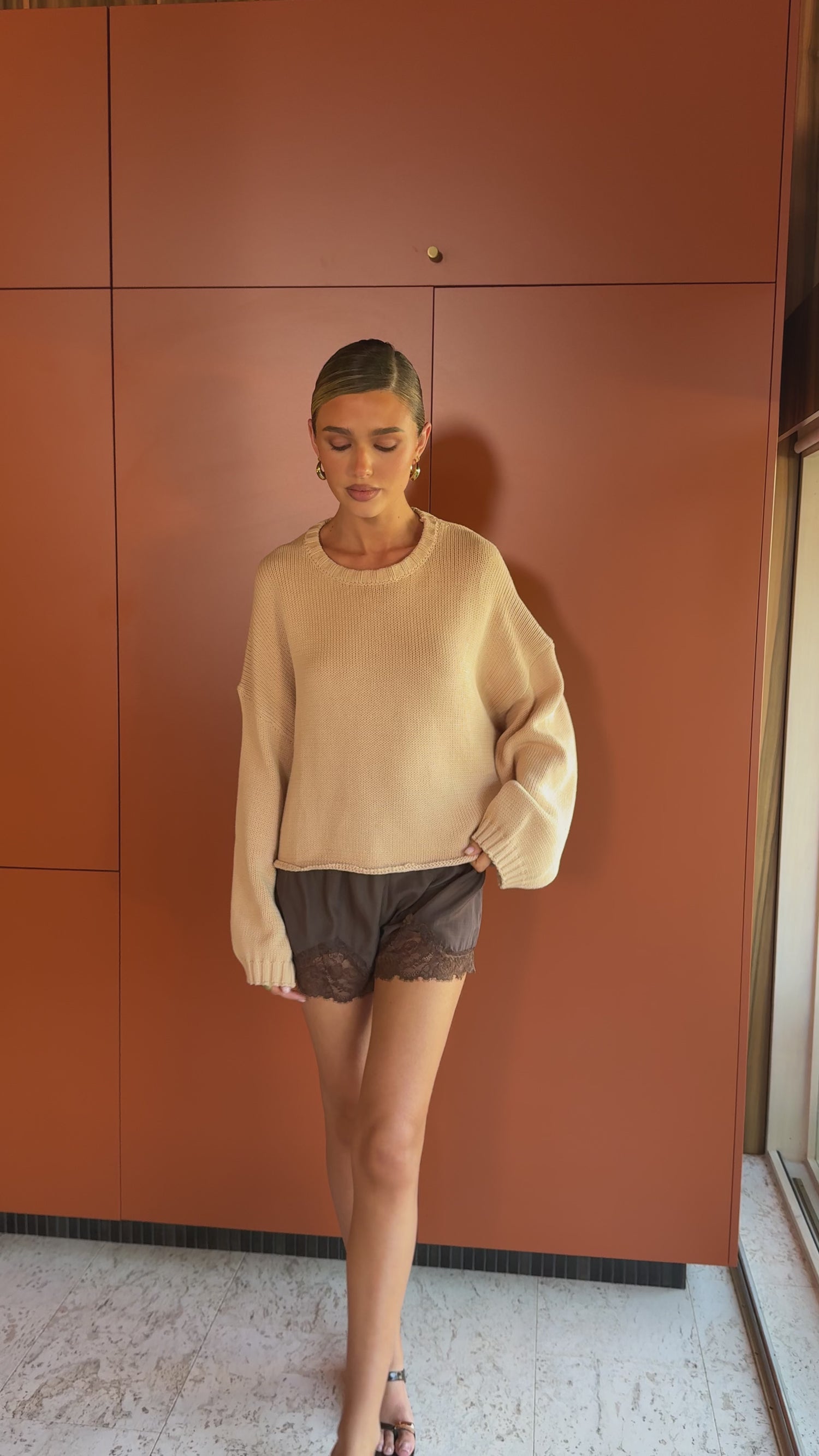 Melbourne Knit Jumper - Beige - Billy J