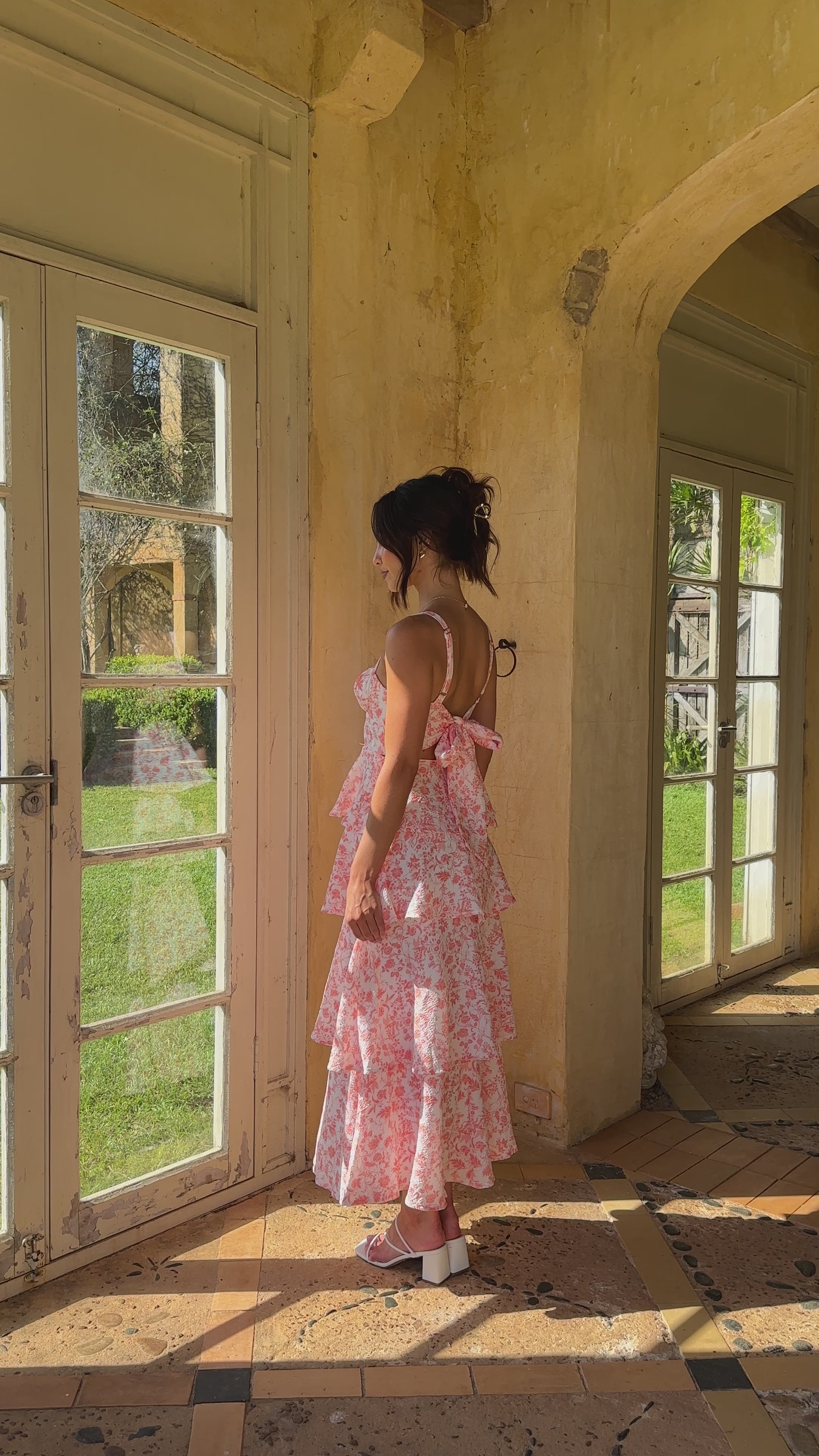 Page Maxi Dress - Peach Floral - Billy J