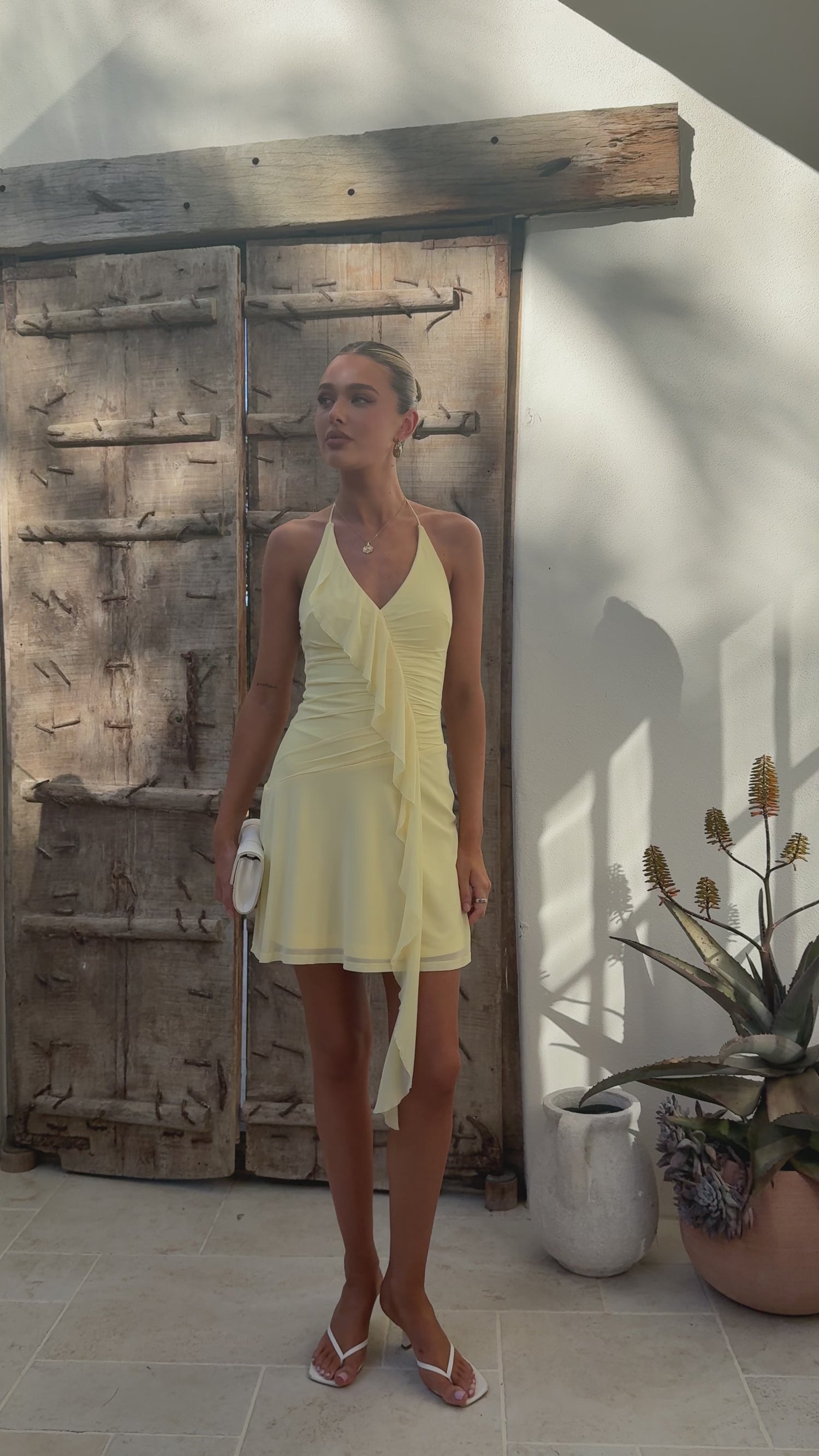 Valli Mini Dress - Yellow - Billy J