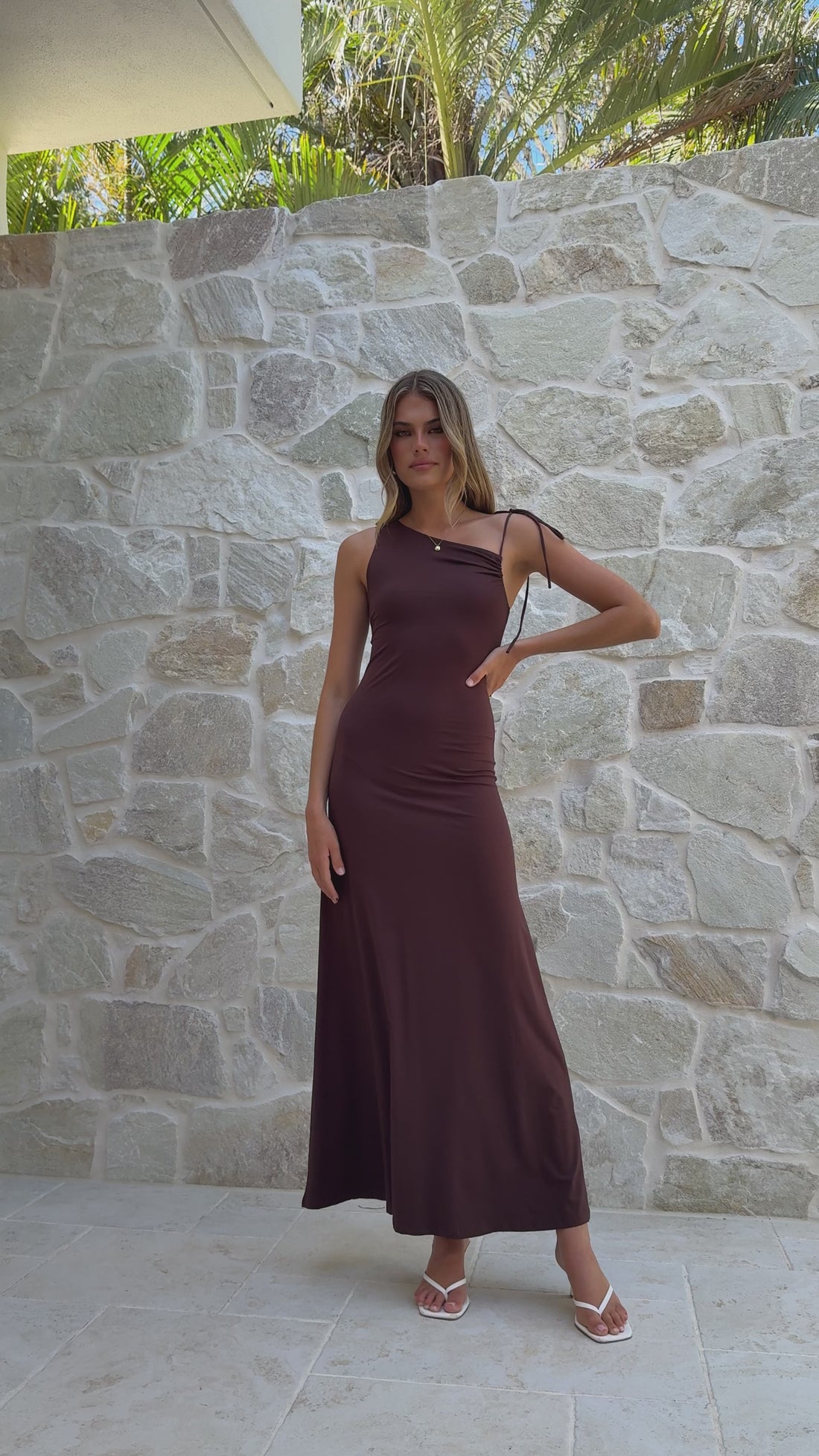 Delow Maxi Dress - Brown - Billy J