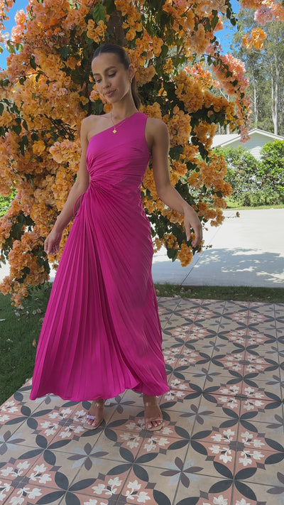 Load and play video in Gallery viewer, Laken Maxi Dress - Hot Pink
