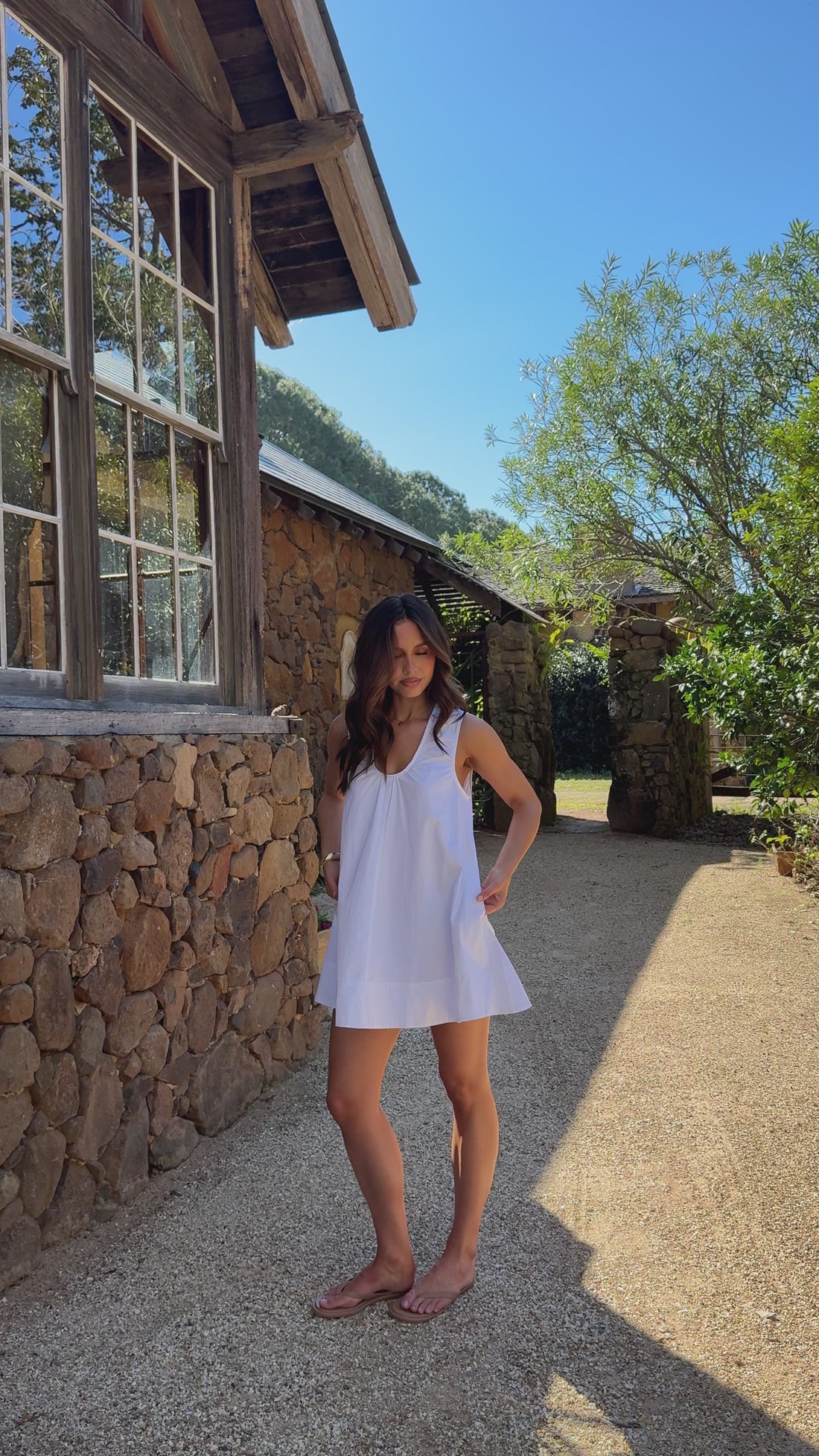 Vika Mini Dress - White - Billy J