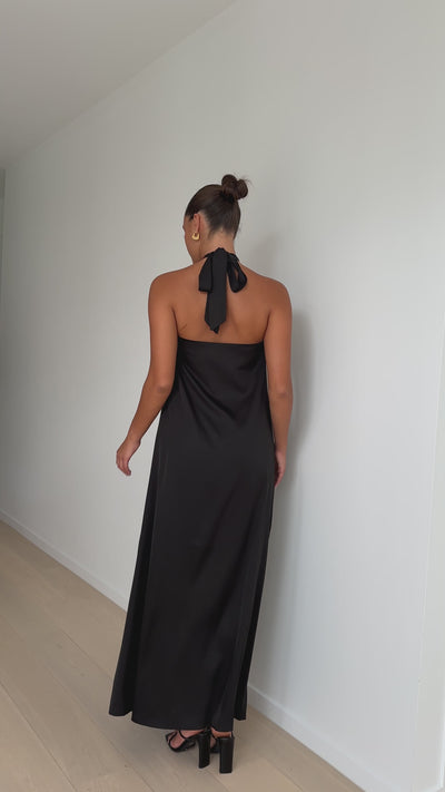 Load and play video in Gallery viewer, Monique Maxi Dress - Black
