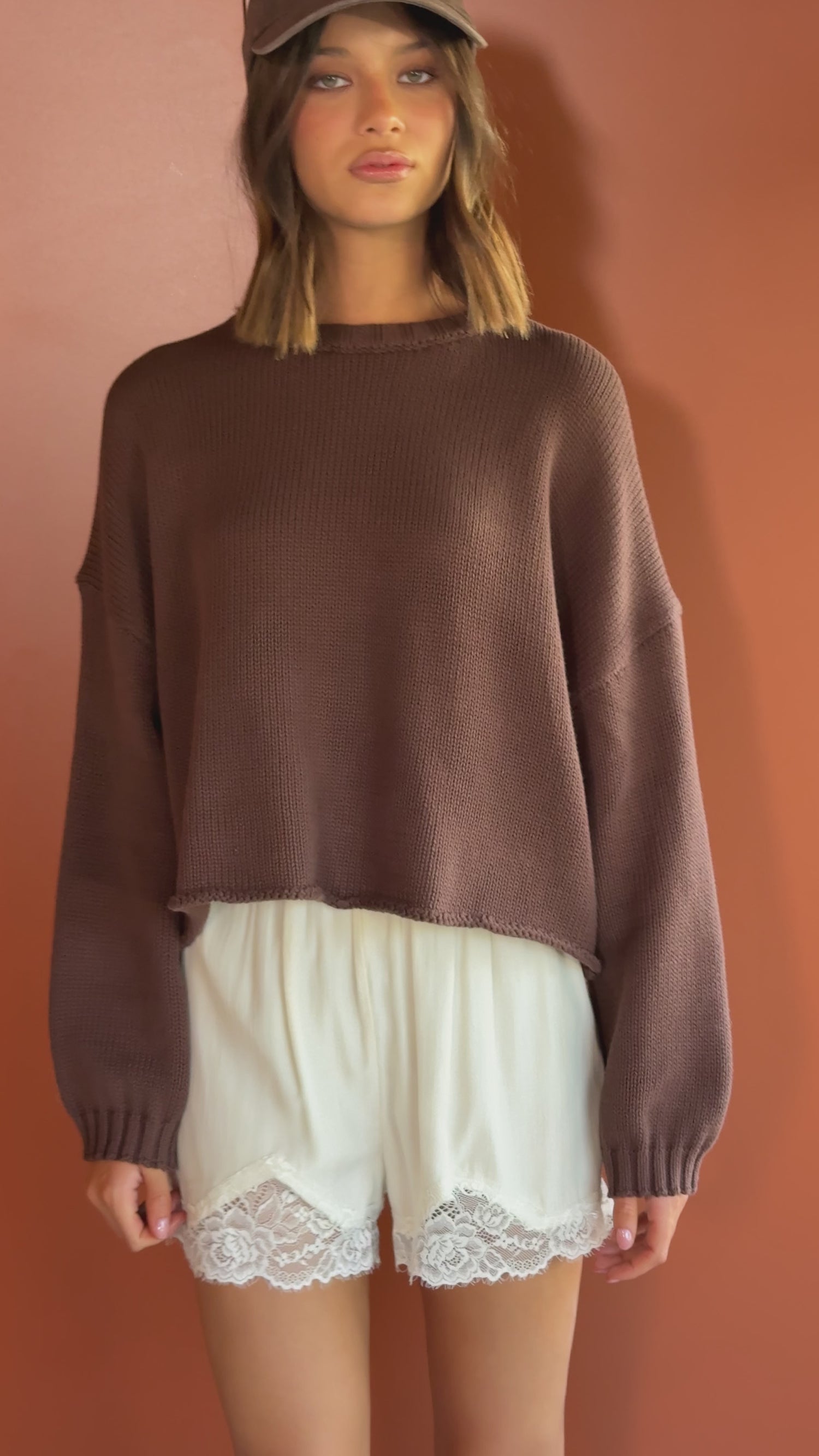 Melbourne Knit Jumper - Chocolate - Billy J