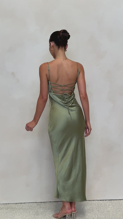 Load and play video in Gallery viewer, Keira Maxi Dress - Olive
