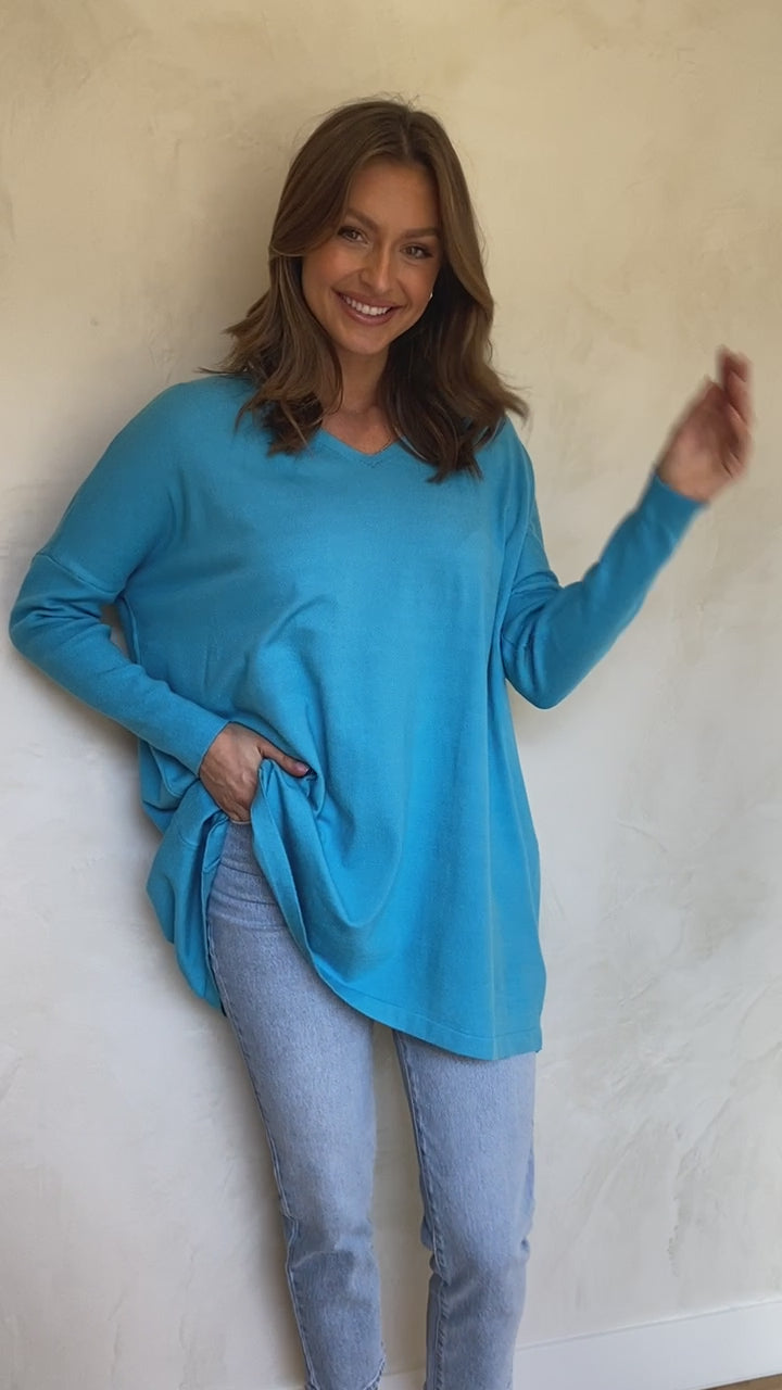 Laura Knit Top - Blue