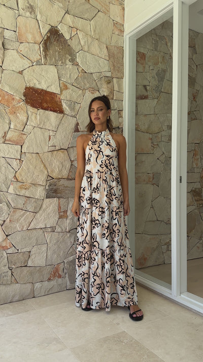 Load and play video in Gallery viewer, Yahaira Maxi Dress - Angelica Print
