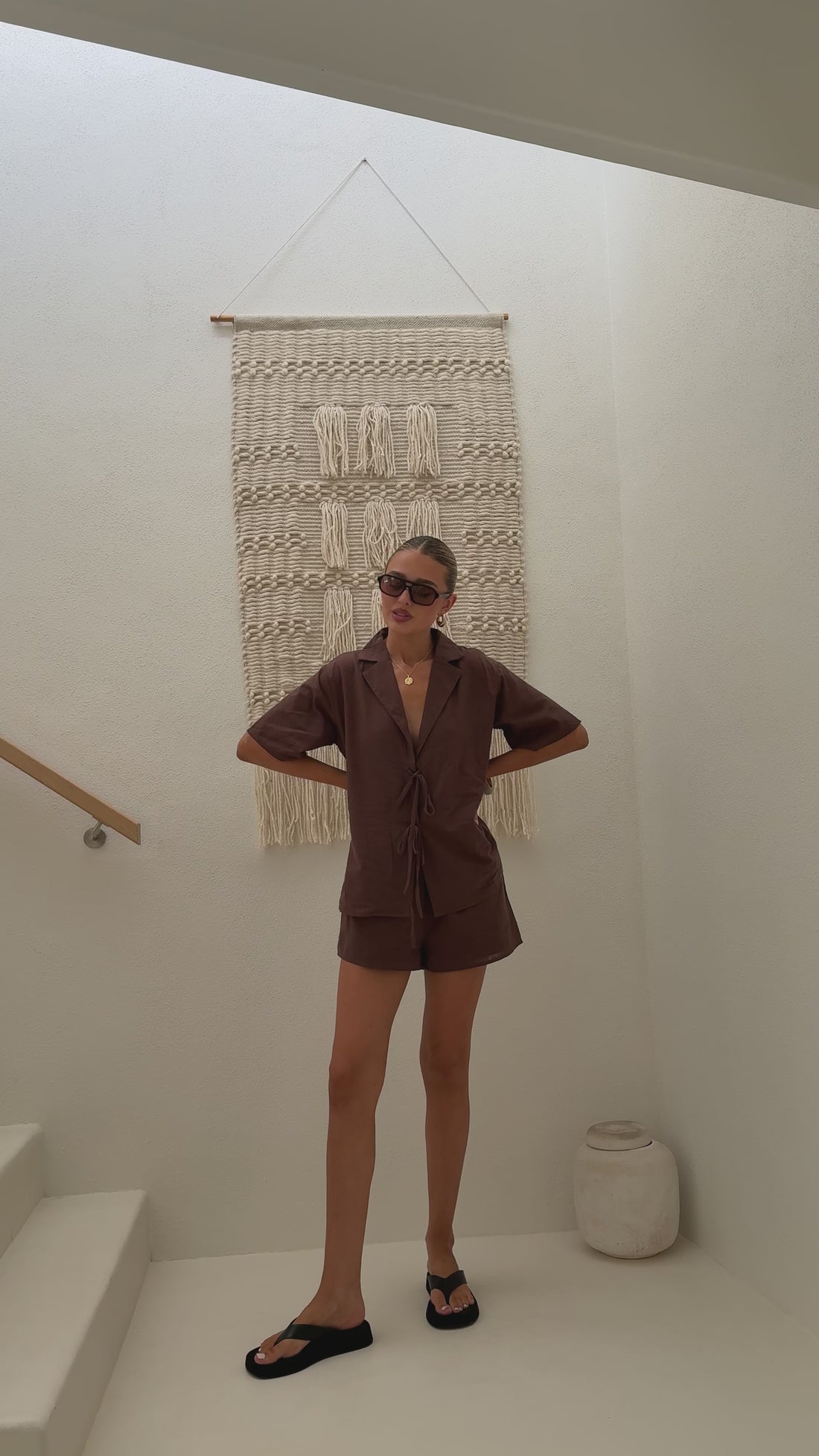 Vesper Top and Shorts Set - Chocolate - Billy J