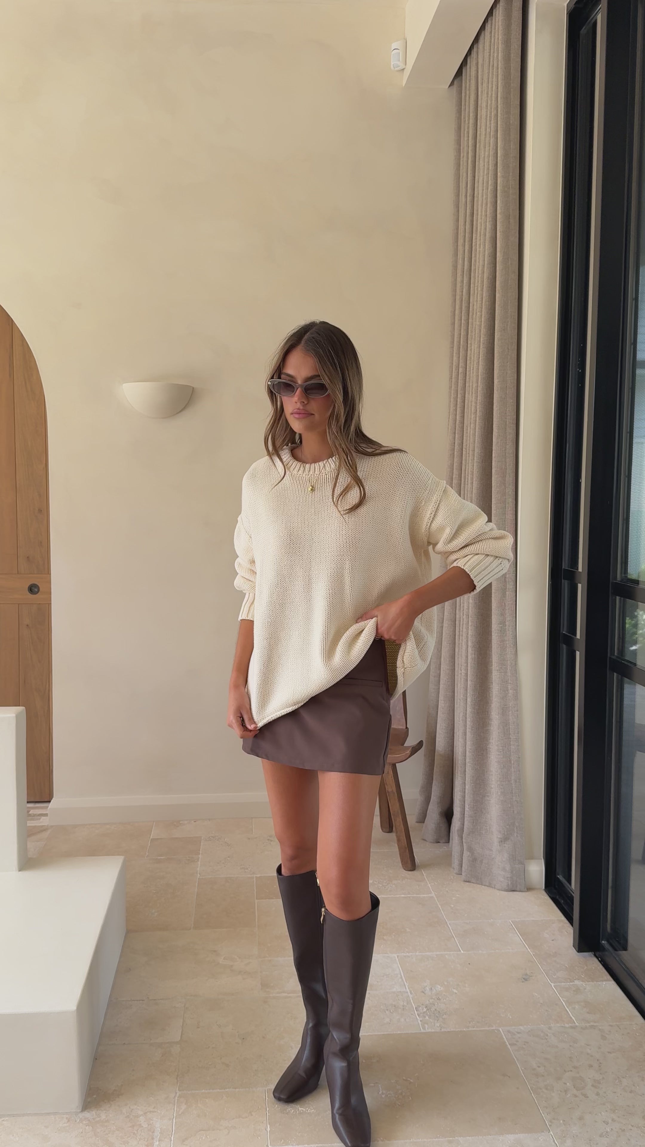 Load video: Jase Knit - Beige - Billy J