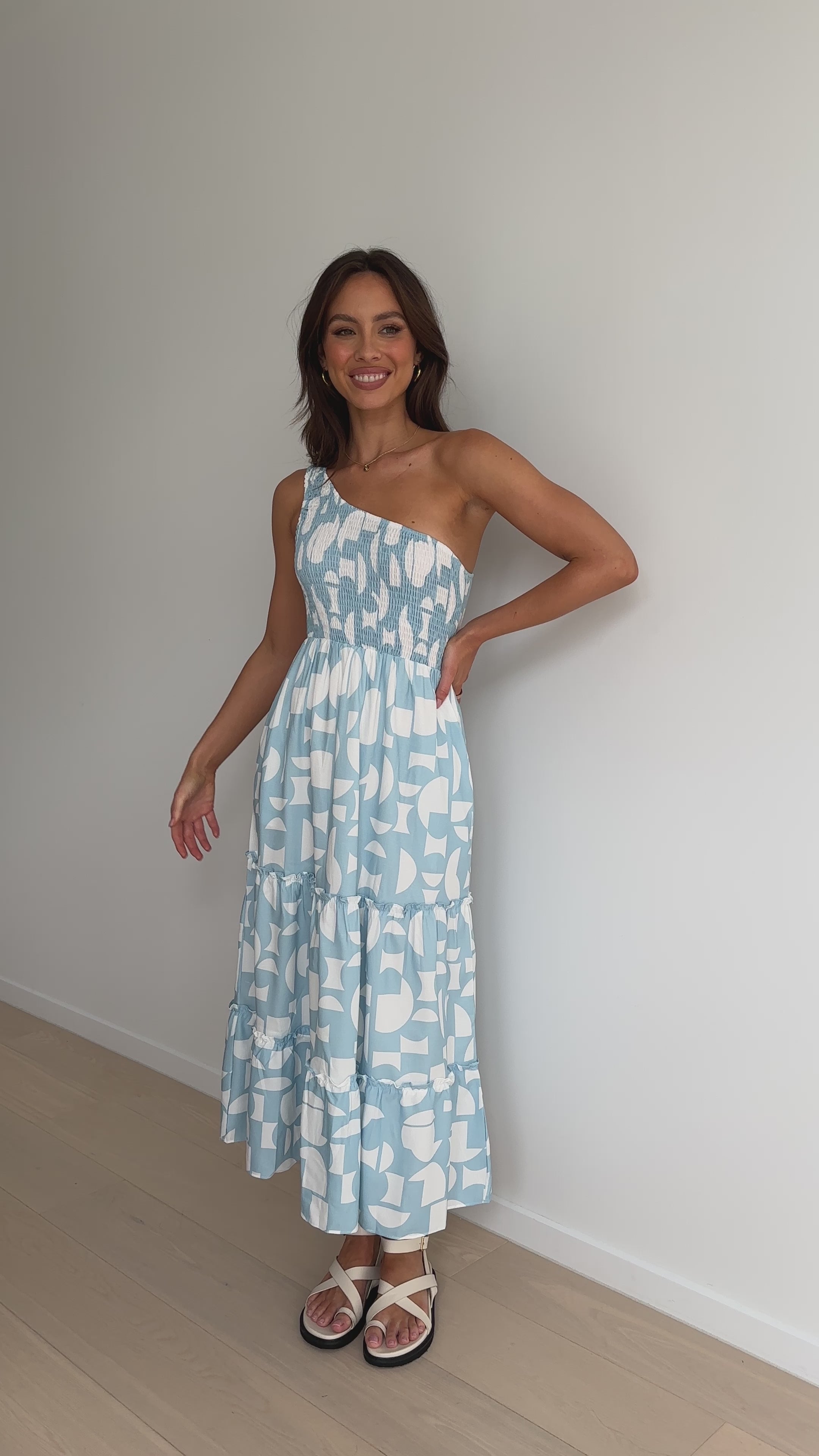 Jolina Midi Dress - Blue Alicante