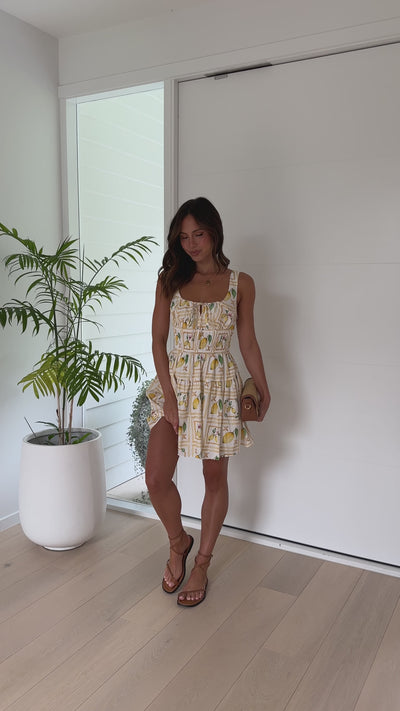 Load and play video in Gallery viewer, Abrina Mini Dress - Lemons and Love
