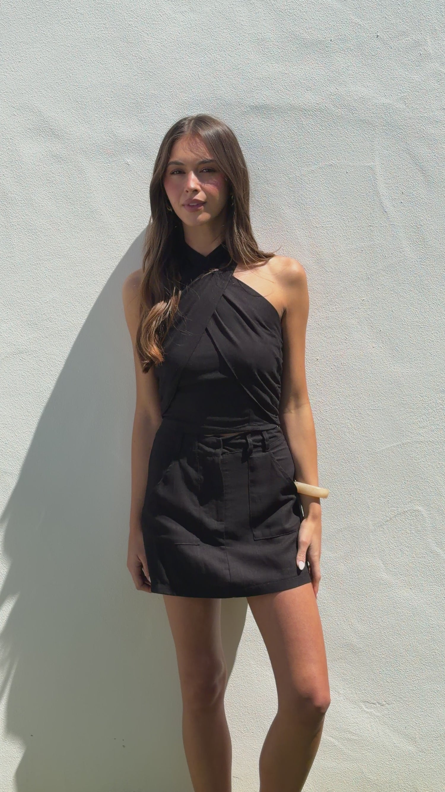Charla Halter Top - Black - Billy J