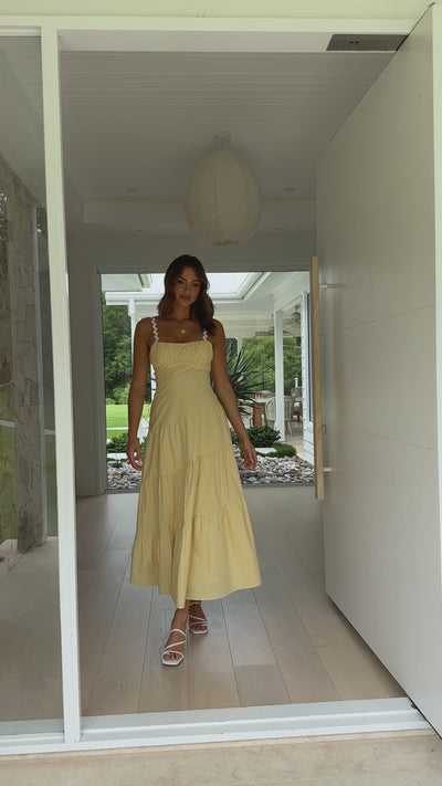 Load and play video in Gallery viewer, Carlita Maxi Dress - Yellow
