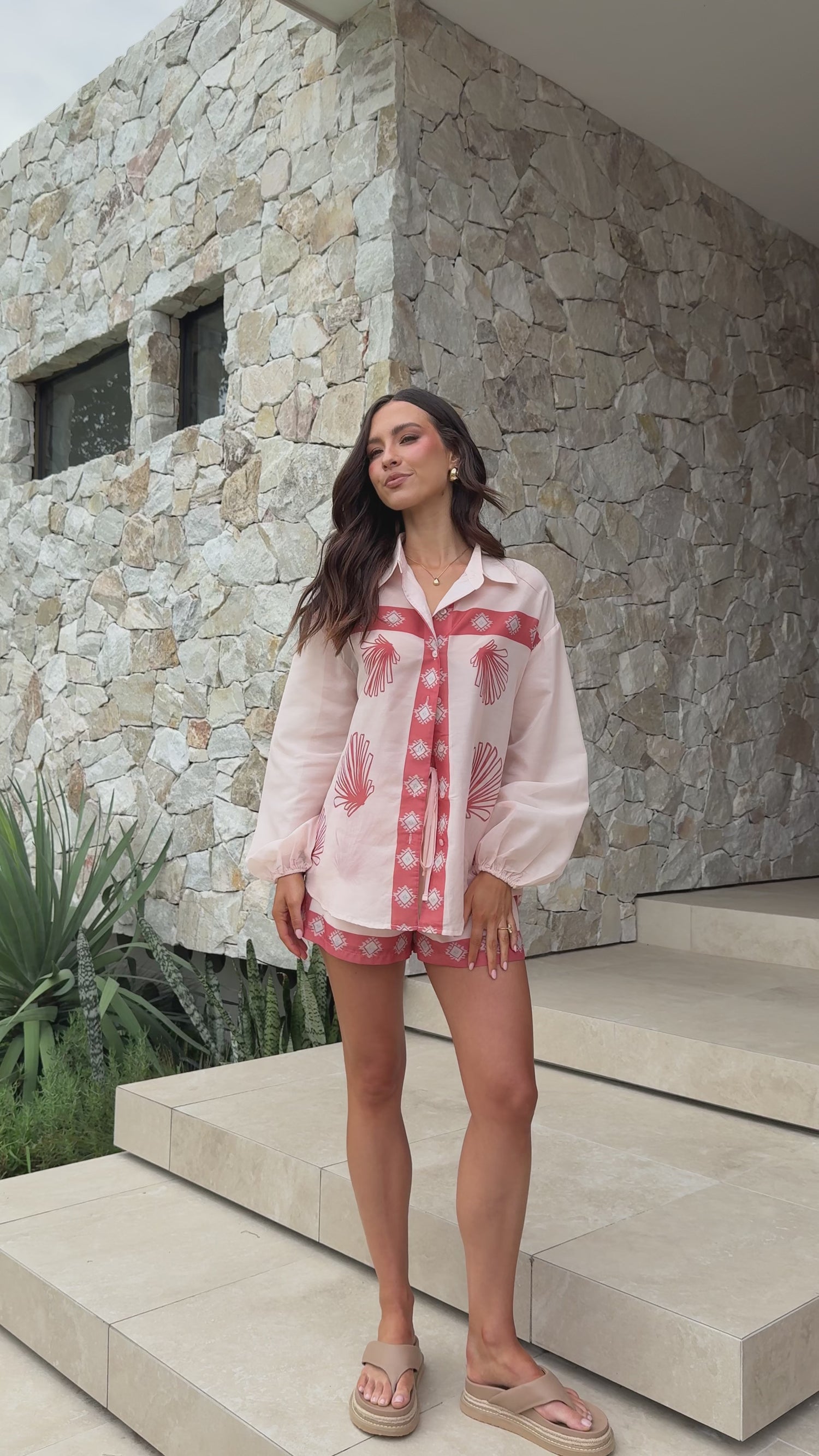 Tarni Shell Shorts - Salmon - Billy J