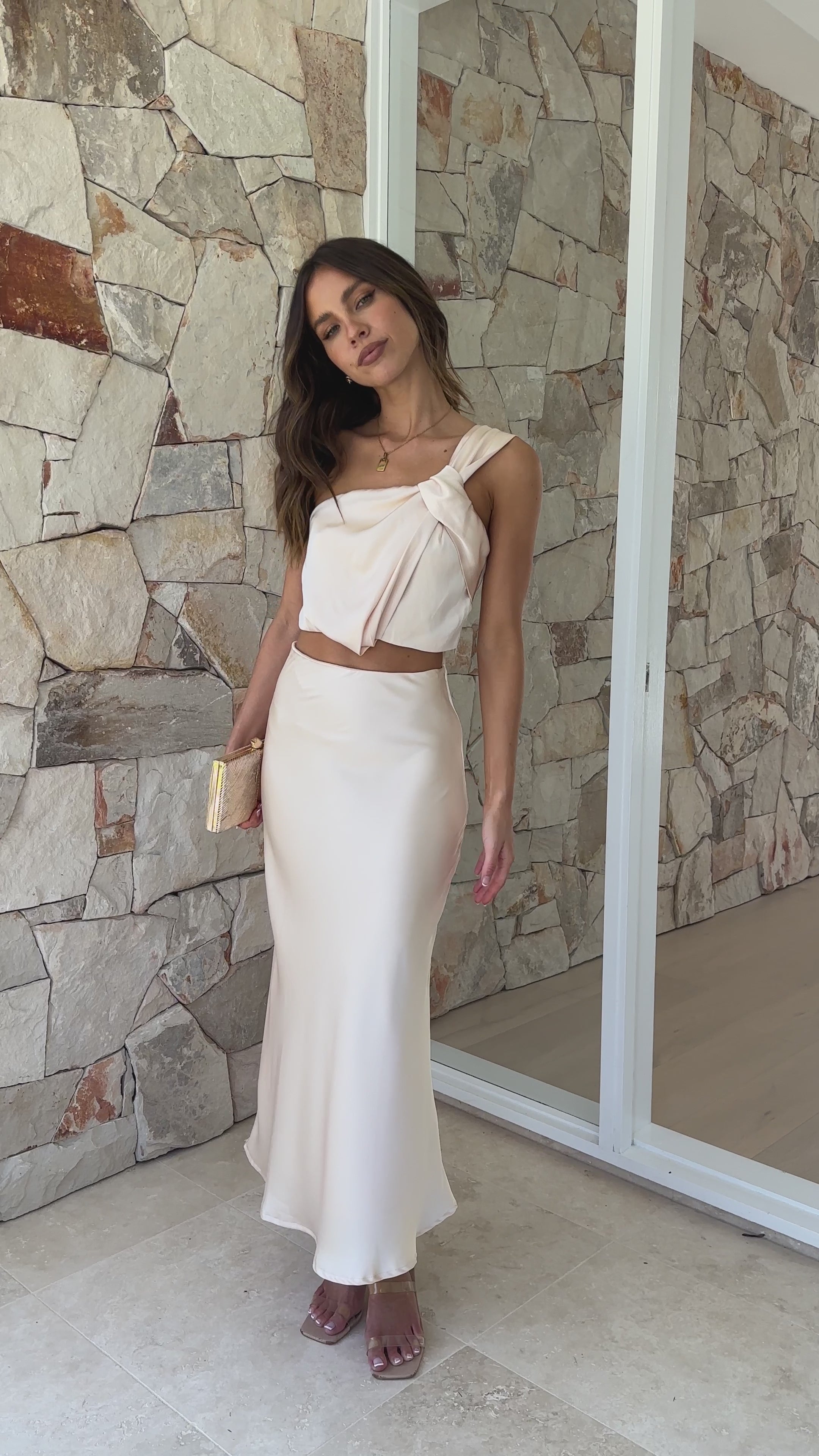 Esther Maxi Skirt - Champagne