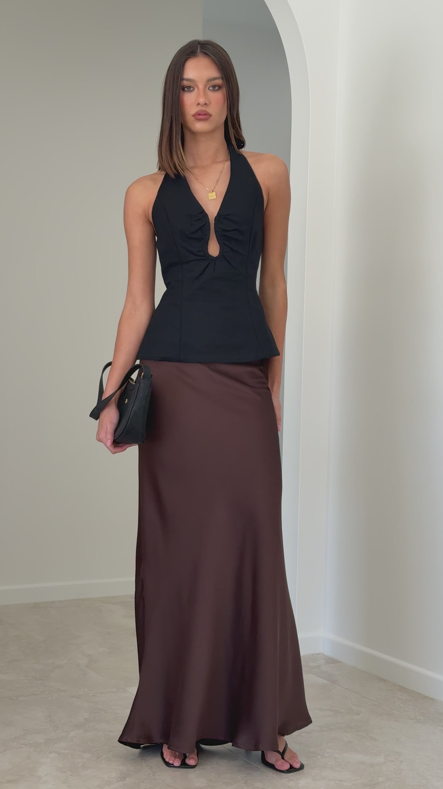 Jayliah Maxi Skirt - Chocolate - Billy J