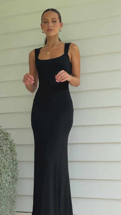 Load and play video in Gallery viewer, Tango In Tulum Maxi Dress - Black
