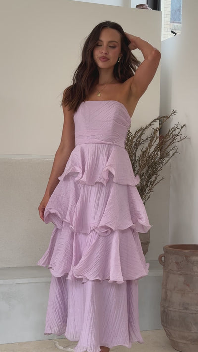 Load and play video in Gallery viewer, Lanica Maxi Dress - Lilac
