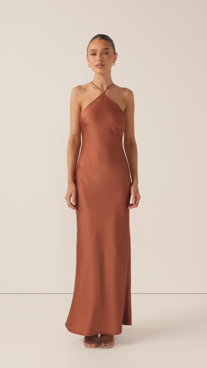 Chiara Maxi Dress - Copper - Billy J
