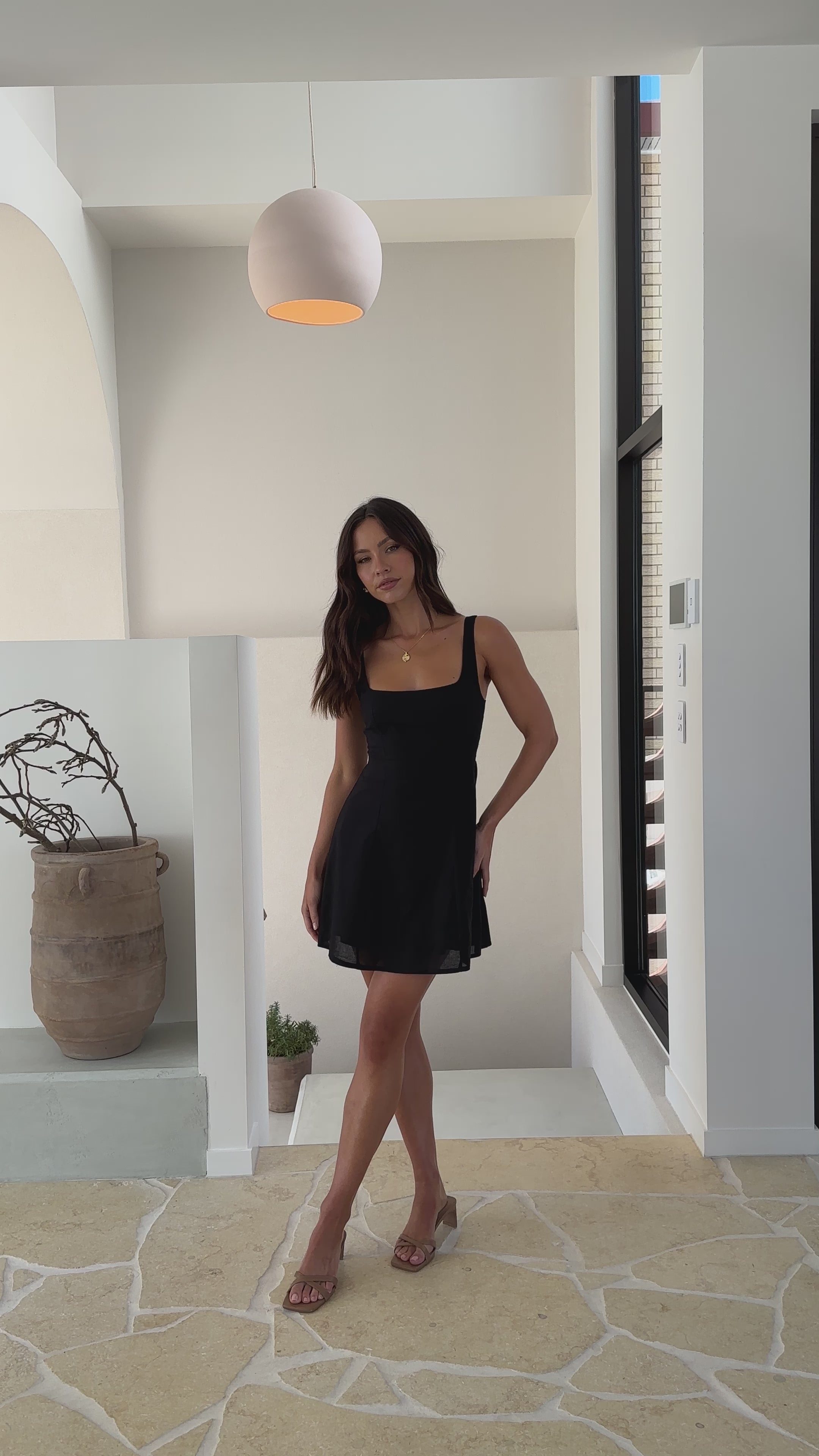 Silvia Mini Dress - Black