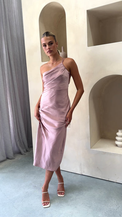 Load and play video in Gallery viewer, Josephina Midi Dress - Dusty Pink
