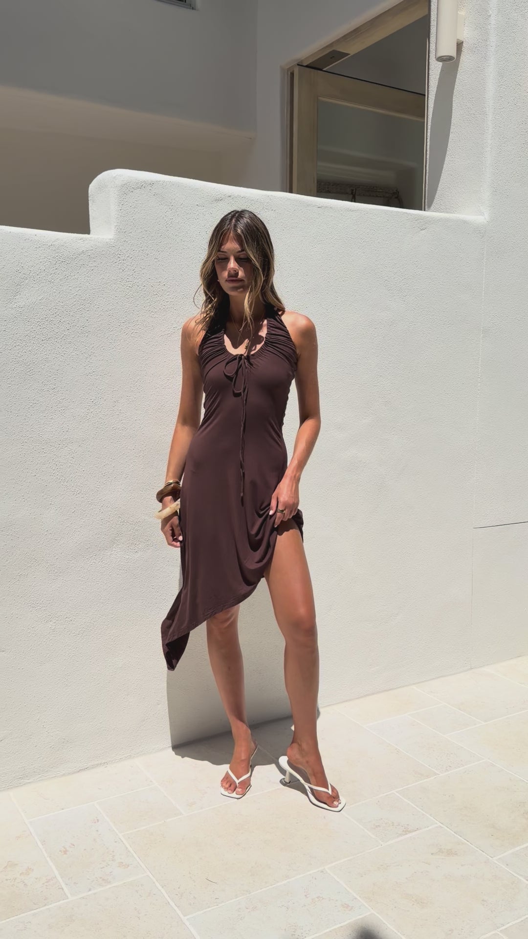 Salem Midi Dress - Brown - Billy J