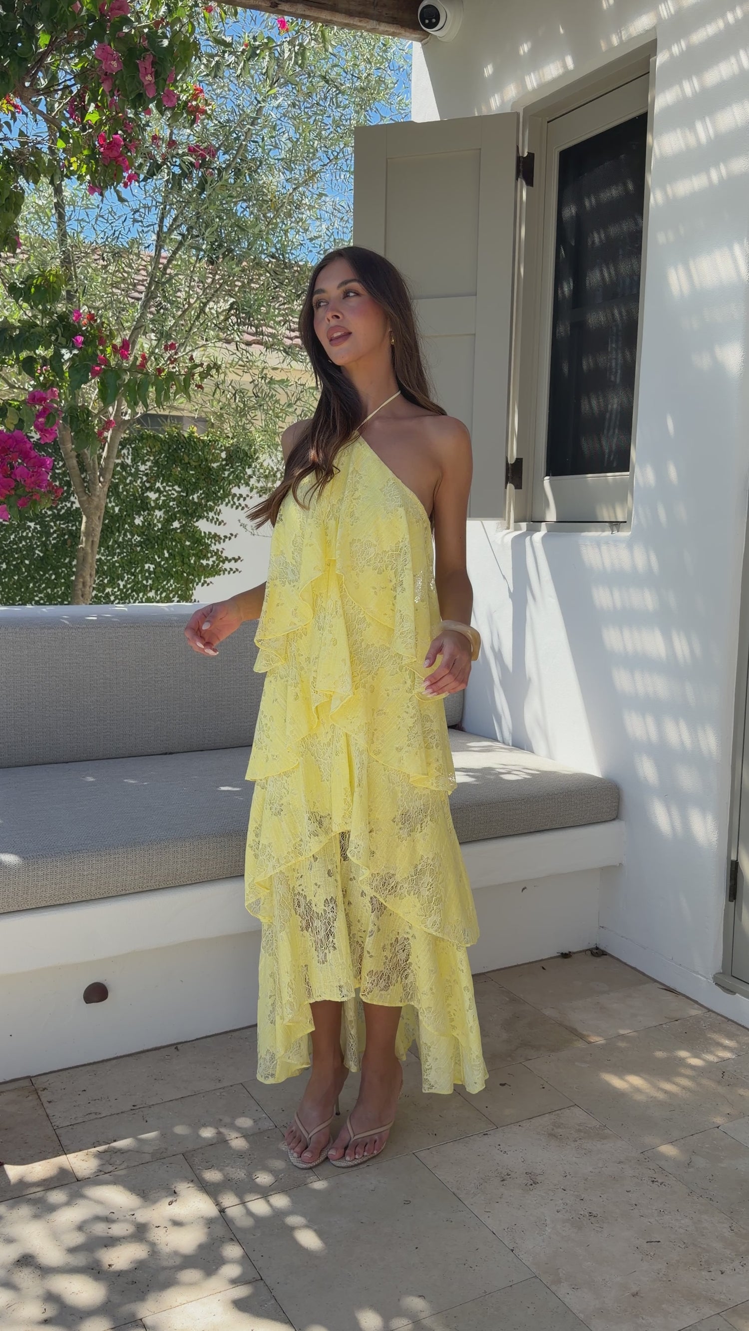 Sora Maxi Dress - Yellow Lace - Billy J