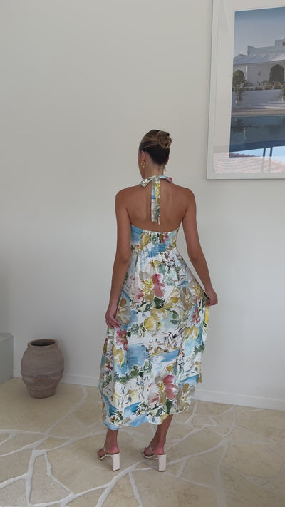 Load and play video in Gallery viewer, Nella Maxi Dress - Coastal Bliss - Billy J
