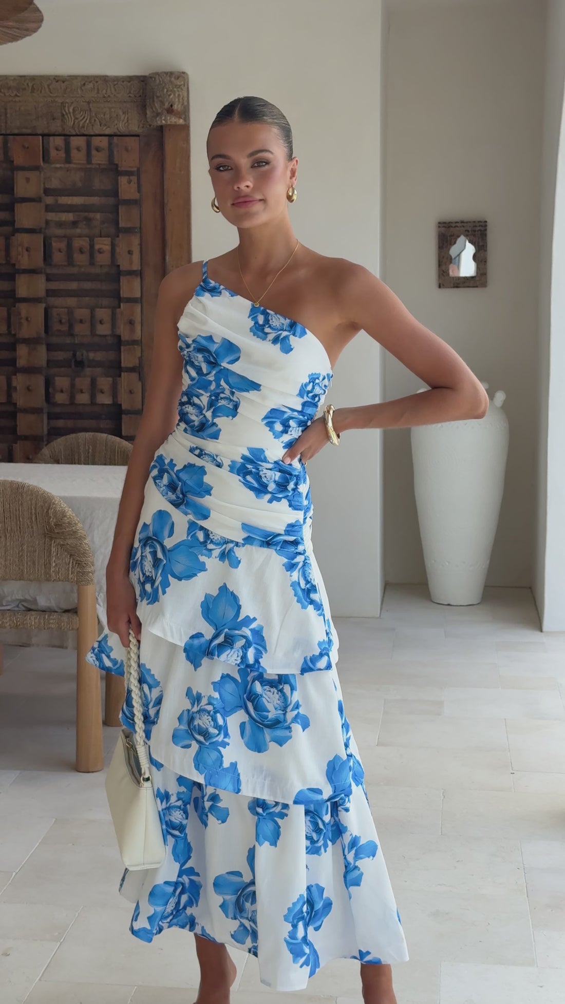 Nalani Maxi Dress - Blue Floral - Billy J