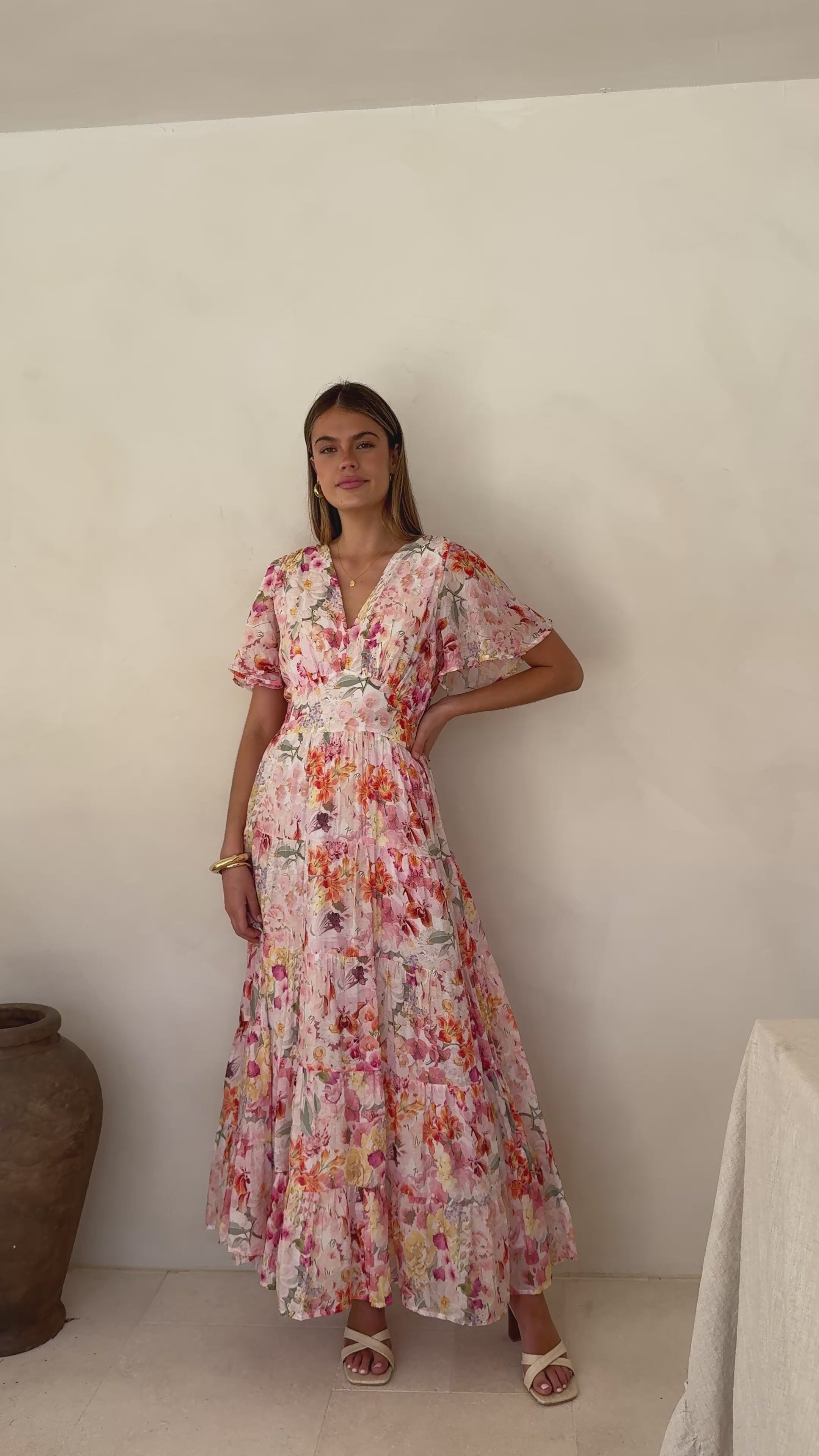 Load video: Jana Maxi Dress - Spring Floral - Billy J