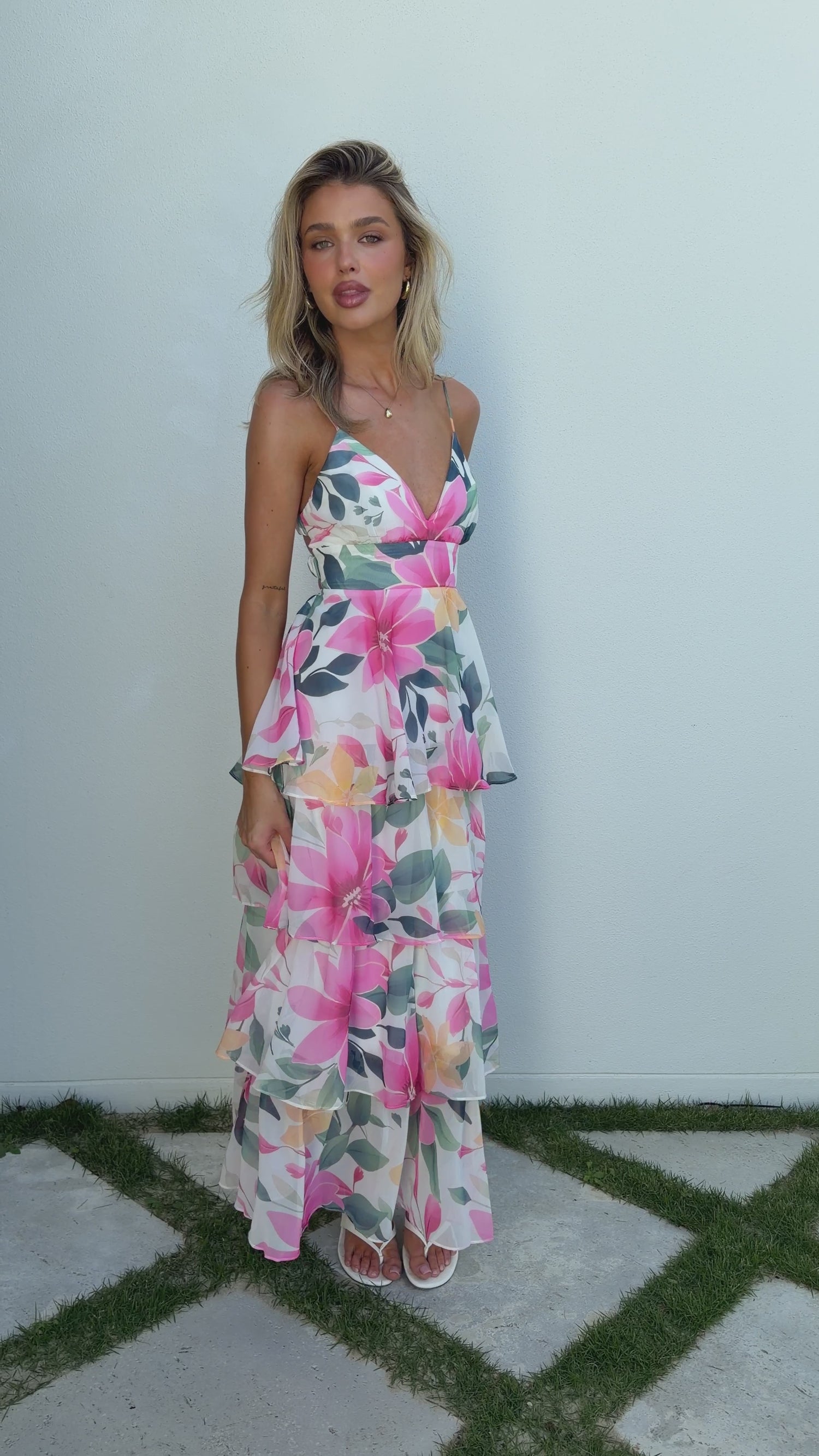 Kalie Maxi Dress - Spring Floral - Billy J